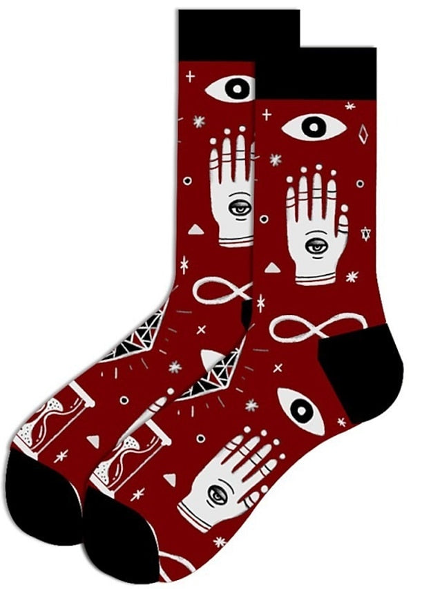 Unisex Crew Socks Work Daily Holiday Animal Patterned Dot Flower Polyester Cotton Simple Casual Lolita Casual Cute Casual / Daily 1 Pair for Women