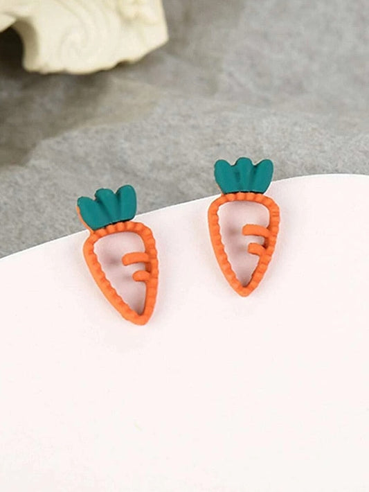 1 Pair Stud Earrings Earrings For Office Work Daily Alloy Hollow Carrot for Women