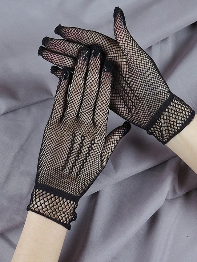 Gloves Wedding Party Evening Gift Nylon Simple Bridal Gloves Sexy 1 Pair for Women