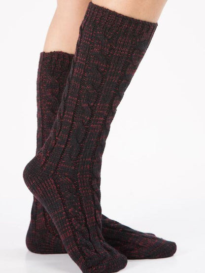 Crew Socks Home Daily Spandex Acrylic Fibers Nylon Basic Casual Classic Warm 1 Pair for Women