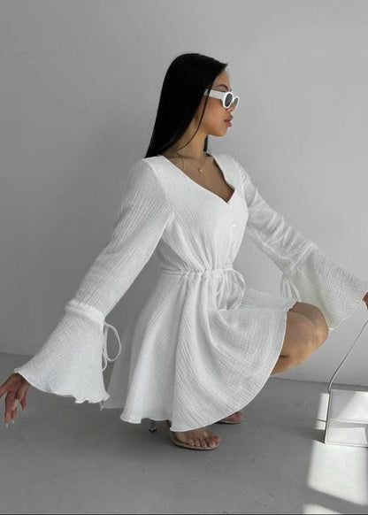 Sunny Bloom - Ruffle Sleeve Mini Romper