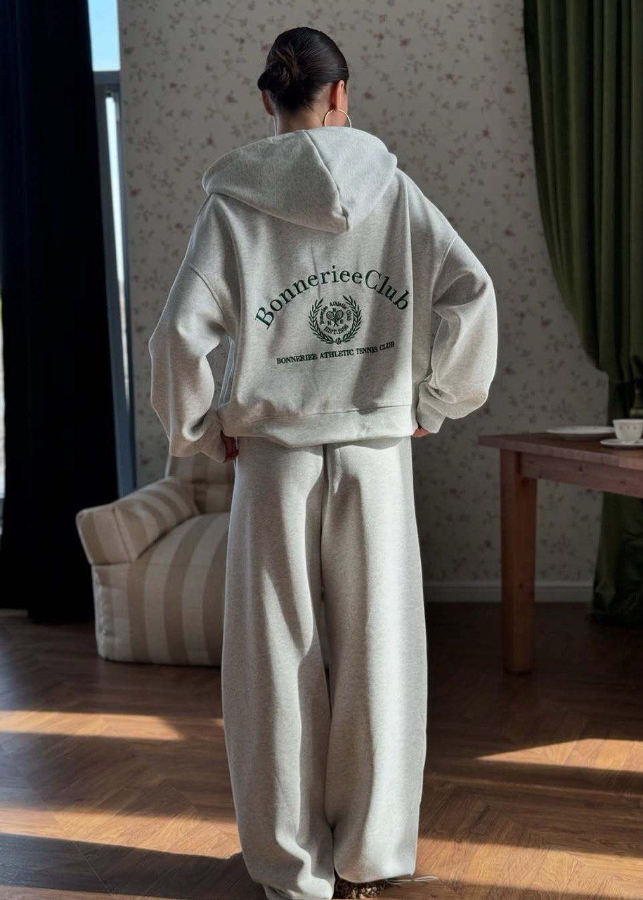 Varsity Emblem Hoodie & Wide-Leg Lounge Set