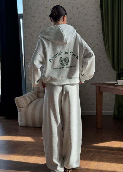 Varsity Emblem Hoodie & Wide-Leg Lounge Set