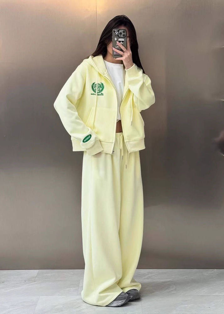 Varsity Emblem Hoodie & Wide-Leg Lounge Set