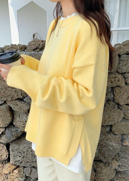 Skyline Knit Pullover - Soft Blue Crewneck Sweater