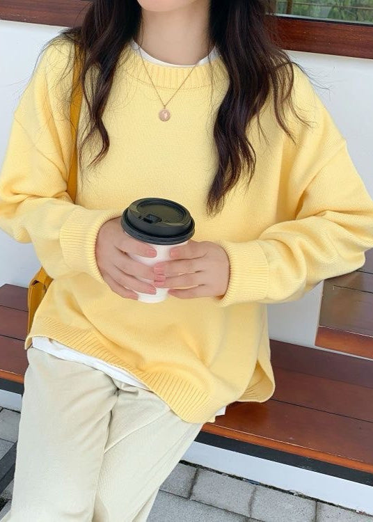 Skyline Knit Pullover - Soft Blue Crewneck Sweater