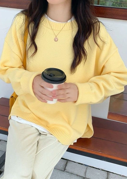 Skyline Knit Pullover - Soft Blue Crewneck Sweater