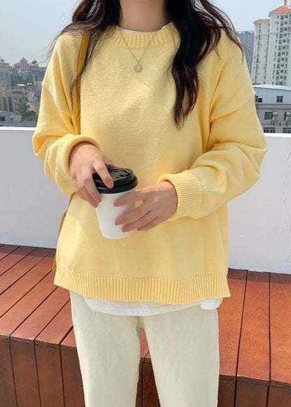 Skyline Knit Pullover - Soft Blue Crewneck Sweater