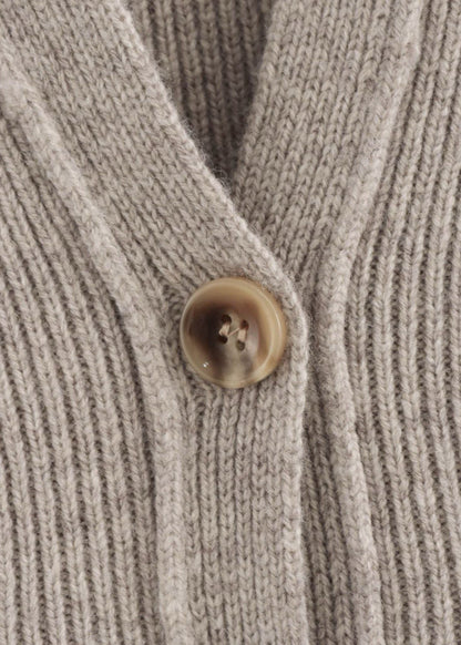 Heatherwood - Ribbed Knit V-Neck Cardigan