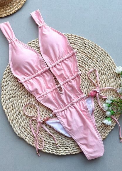 Marbella Cutout One Piece - Ruched High Leg Swimsuit