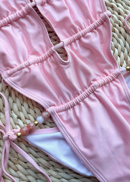 Marbella Cutout One Piece - Ruched High Leg Swimsuit