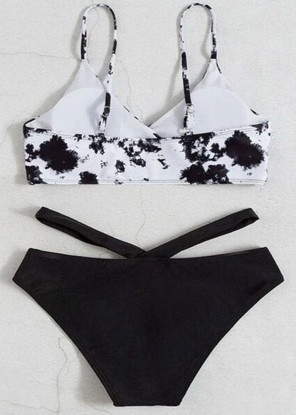 Zenya - Monochrome Crossover Bikini Set