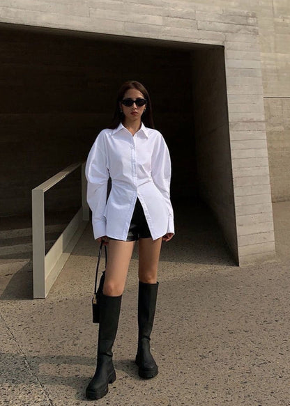 Aspen Stretch-Fit Tailored Shirt – Longline Split Hem