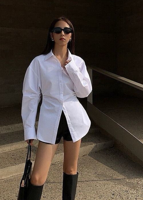 Aspen Stretch-Fit Tailored Shirt – Longline Split Hem