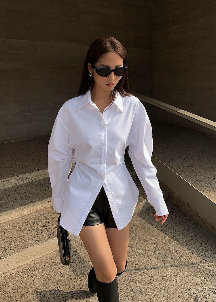 Aspen Stretch-Fit Tailored Shirt – Longline Split Hem