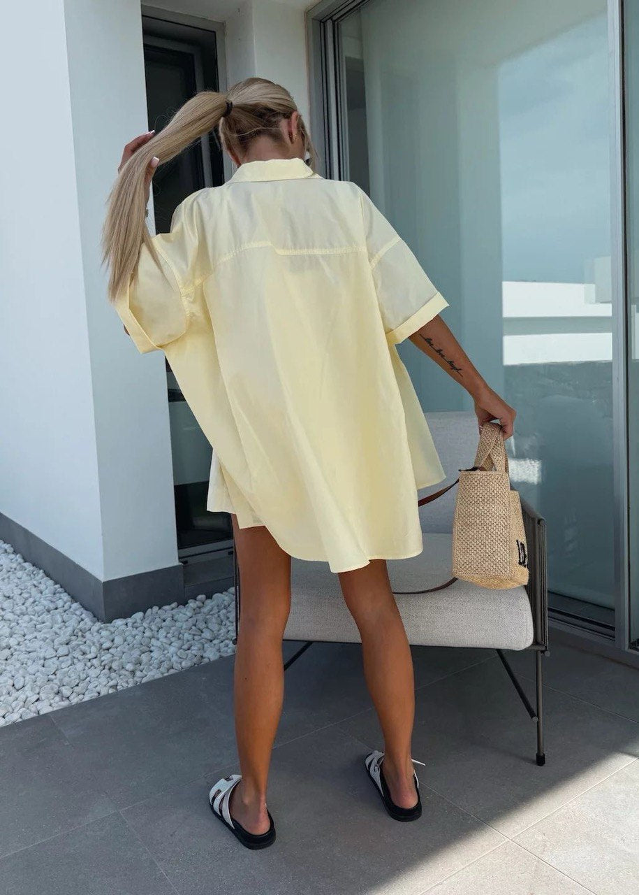 Lunaria - Relaxed Fit Button-Down and Shorts Set