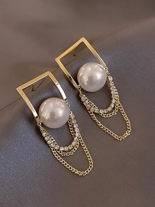1 Pair Earrings For Pearl Birthday Party Evening Engagement Imitation Pearl Alloy for Women