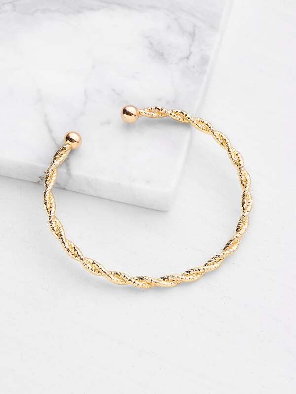 Plated Woven Design Bracelet for Women