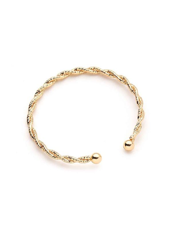 Plated Woven Design Bracelet for Women