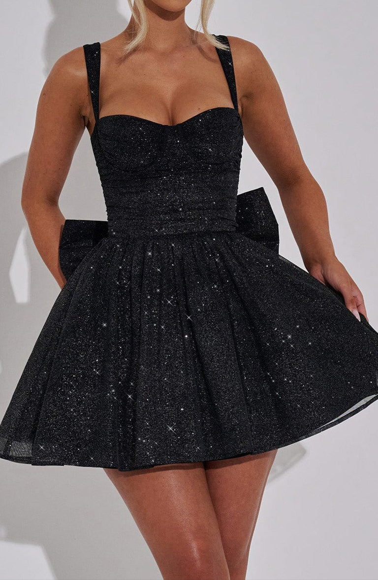 Giuliana Mini Dress - Black Sparkle
