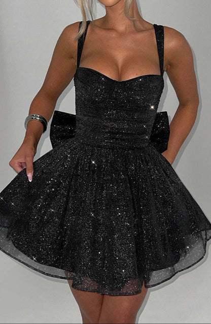 Giuliana Mini Dress - Black Sparkle