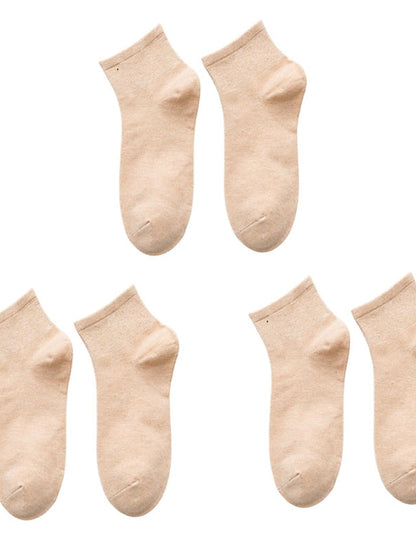 3 Pairs Anckle Socks Low Cut Socks Home Sports & Outdoor Holiday Polyester Cotton Sports & Outdoors Casual Sweet 3 Pairs for Women