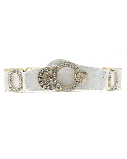 Elastic Women’s Rhinestone Belt