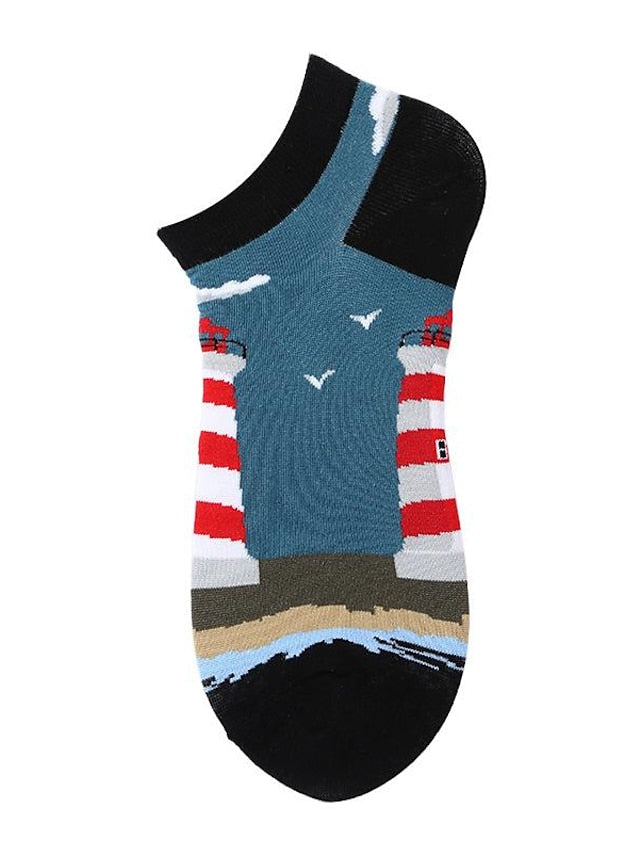 Anckle Socks Low Cut Socks Outdoor Office Work Animal Patterned Spandex Nylon Cotton Basic Casual Classic 1 Pair for Women