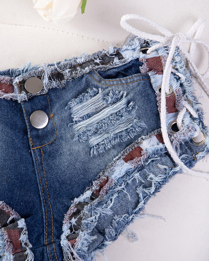 Sexy Ripped Denim Shorts