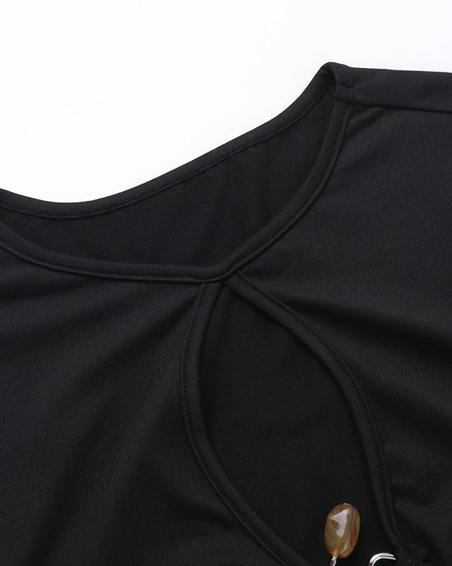 Metal Ring Hollow Sexy Top