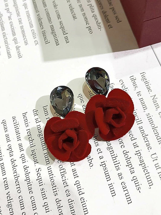 1 Pair Drop Earrings For Birthday Gift Prom Resin Classic Roses for Women