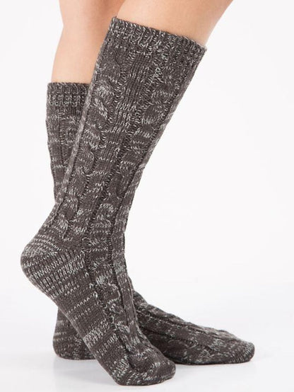 Crew Socks Home Daily Spandex Acrylic Fibers Nylon Basic Casual Classic Warm 1 Pair for Women