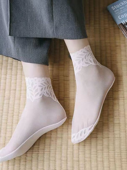 Toe Socks Daily Holiday Lace Spandex Nylon Sexy 1 Pair for Women