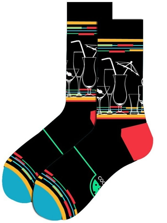 Unisex Crew Socks Work Daily Holiday Animal Patterned Dot Flower Polyester Cotton Simple Casual Lolita Casual Cute Casual / Daily 1 Pair for Women