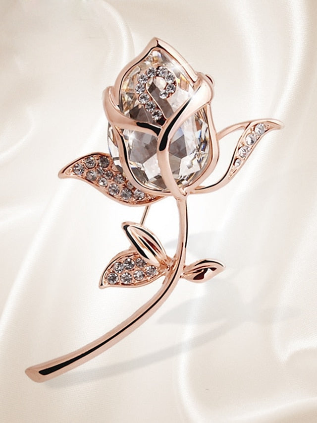 Brooches Classic Flower Stylish Brooch Jewelry Gold For Daily Date for Women