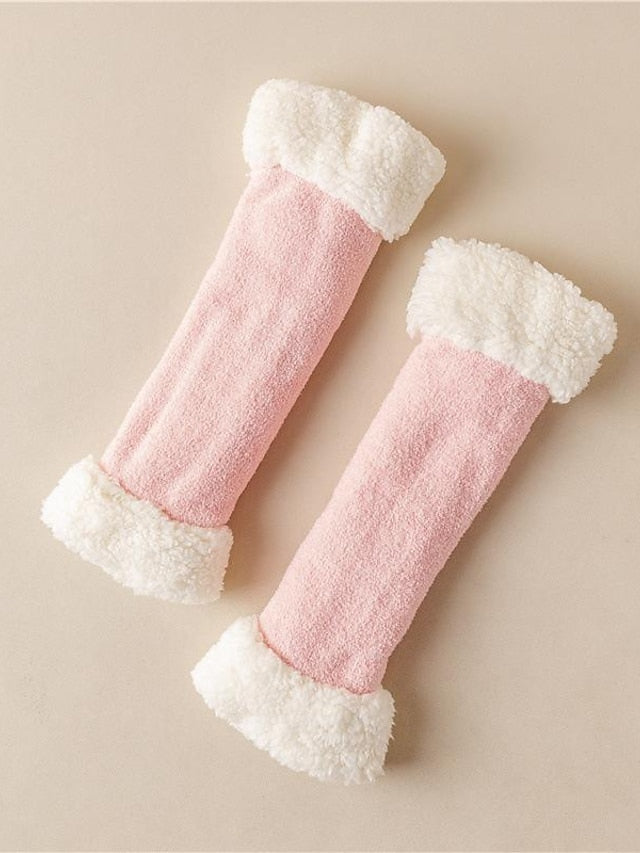 Leg Warmers Boot Cuffs Thick Winter Warm Socks Home Daily Solid Color Polyester Spandex Basic Classic Warm Casual 1 Pair for Women