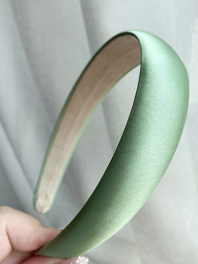 Girls' Headbands Headband For Daily Fabric 15A Satin Black 3A Satin Nude Apricot 2A Satin Champagne for Women