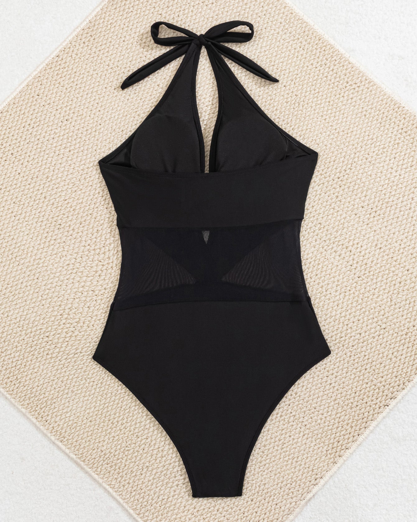 Starfish Mesh Stitching Halterneck Bikini