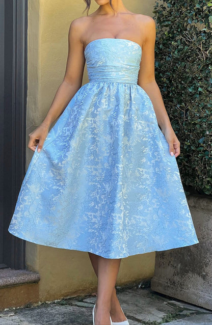 Natalia Midi Dress - Blue