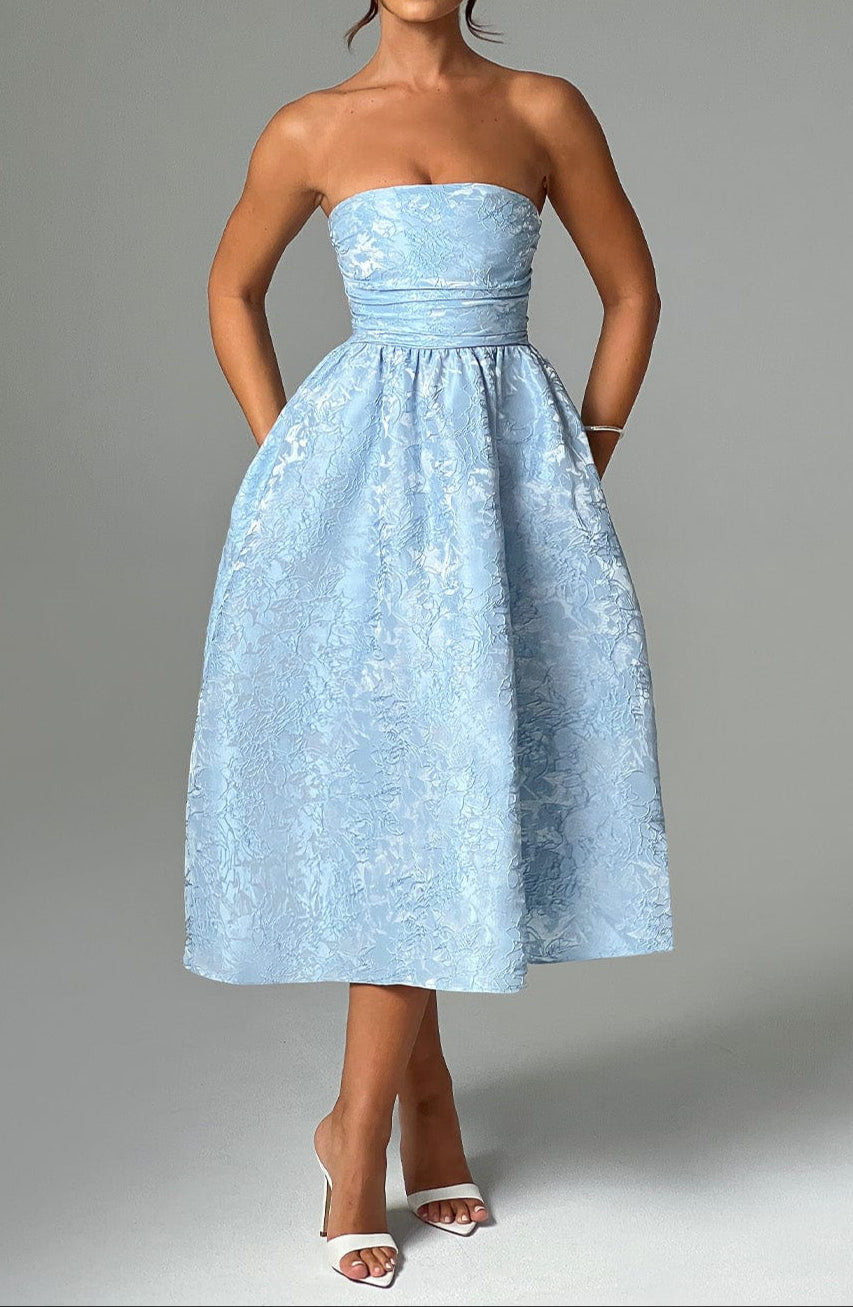 Natalia Midi Dress - Blue