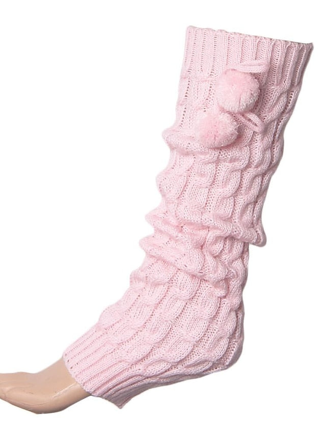 lolita socks autumn and winter new japanese socks boots twist with hair ball thin thigh sets wholesale female for Women