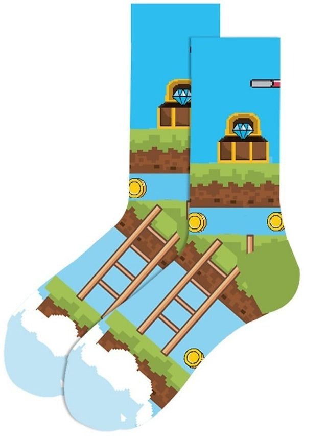 Unisex Crew Socks Work Daily Holiday Animal Patterned Dot Flower Polyester Cotton Simple Casual Lolita Casual Cute Casual / Daily 1 Pair for Women