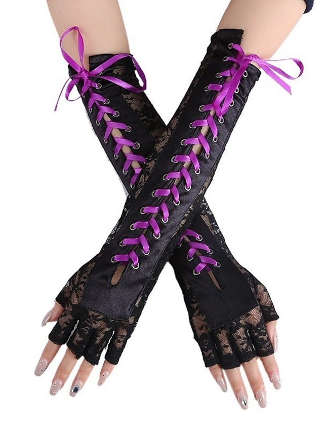 Gloves Fingerless Gloves Party Evening Gift Daily Polyester Simple Casual Sexy 1 Pair for Women