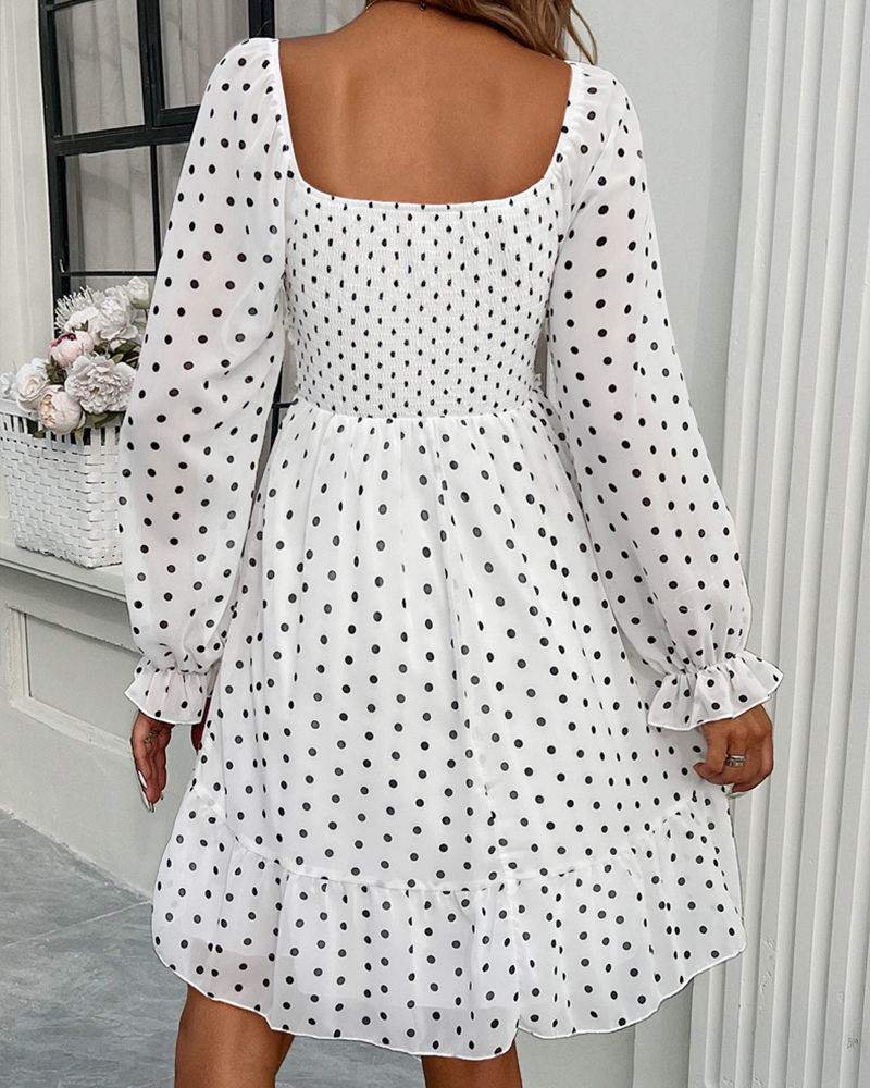 Temperament Casual Polka Dot Dress