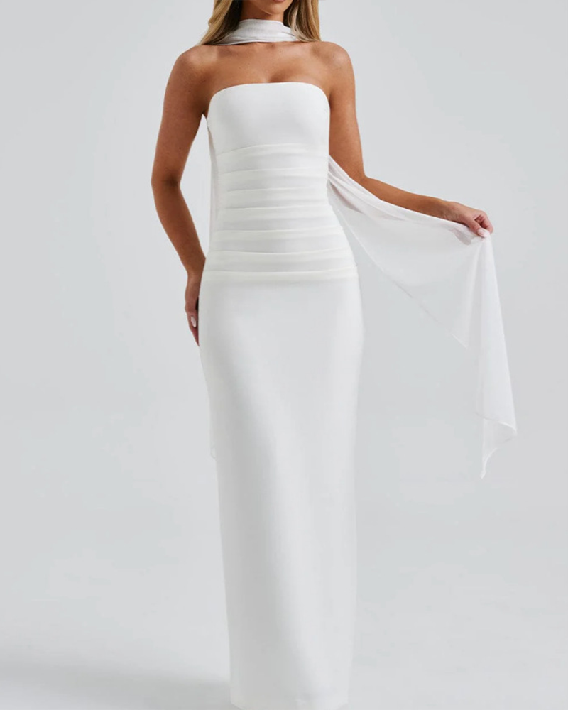 Slim Fit Tube Top Hip Dress