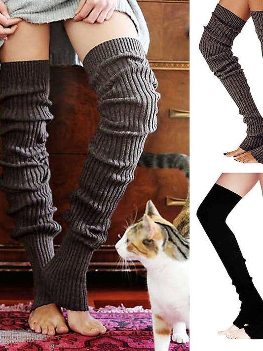 Stockings Leg Warmers Boot Cuffs Party Gift Daily Retro Knit Cotton Casual Casual / Daily 1 Pair for Women