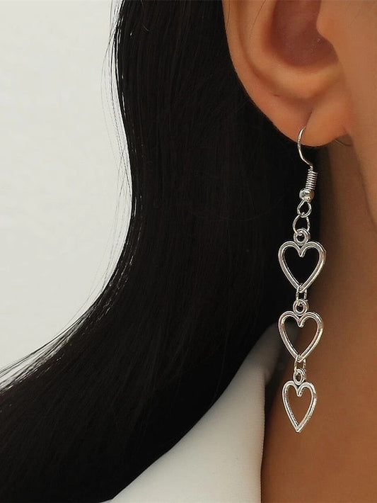 1 Pair Drop Earrings Earrings For Work Street Daily Alloy Vintage Style Sweet Heart for Women