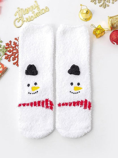 Crew Socks Party Christmas Gift Multi Color Animal Patterned Polyester Spandex Casual Classic Warm Cute 1 Pair for Women