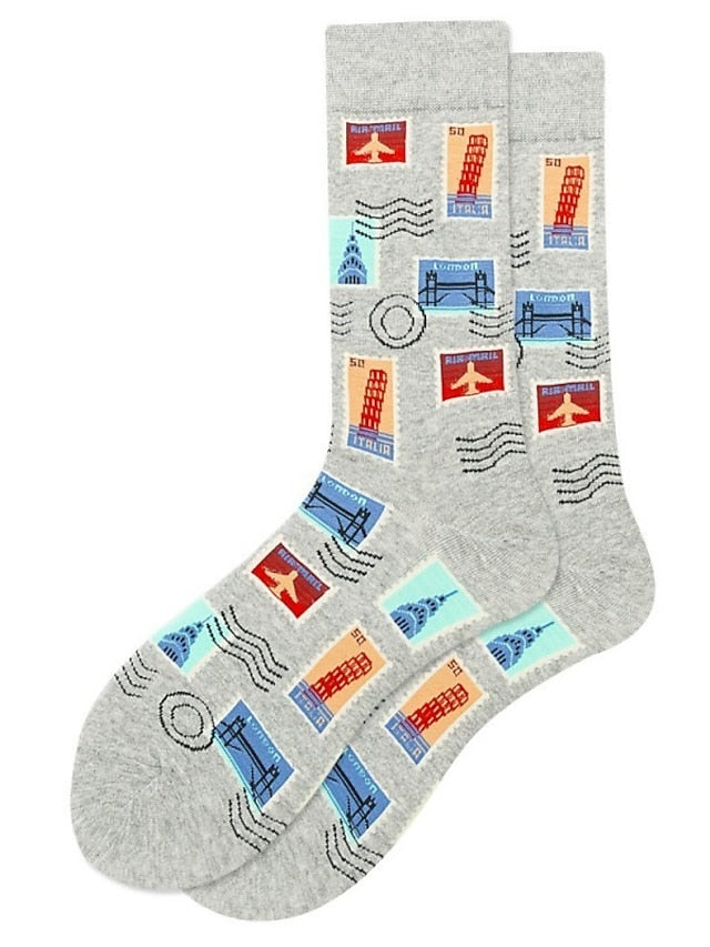 Unisex Crew Socks Work Daily Holiday Animal Patterned Dot Flower Polyester Cotton Simple Casual Lolita Casual Cute Casual / Daily 1 Pair for Women