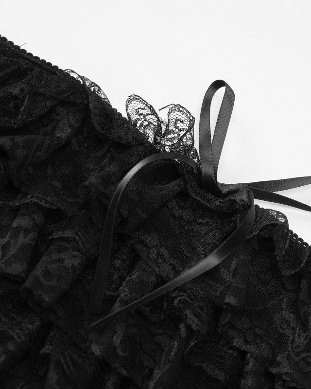 Mesh Lace Tube Top Jumpsuit